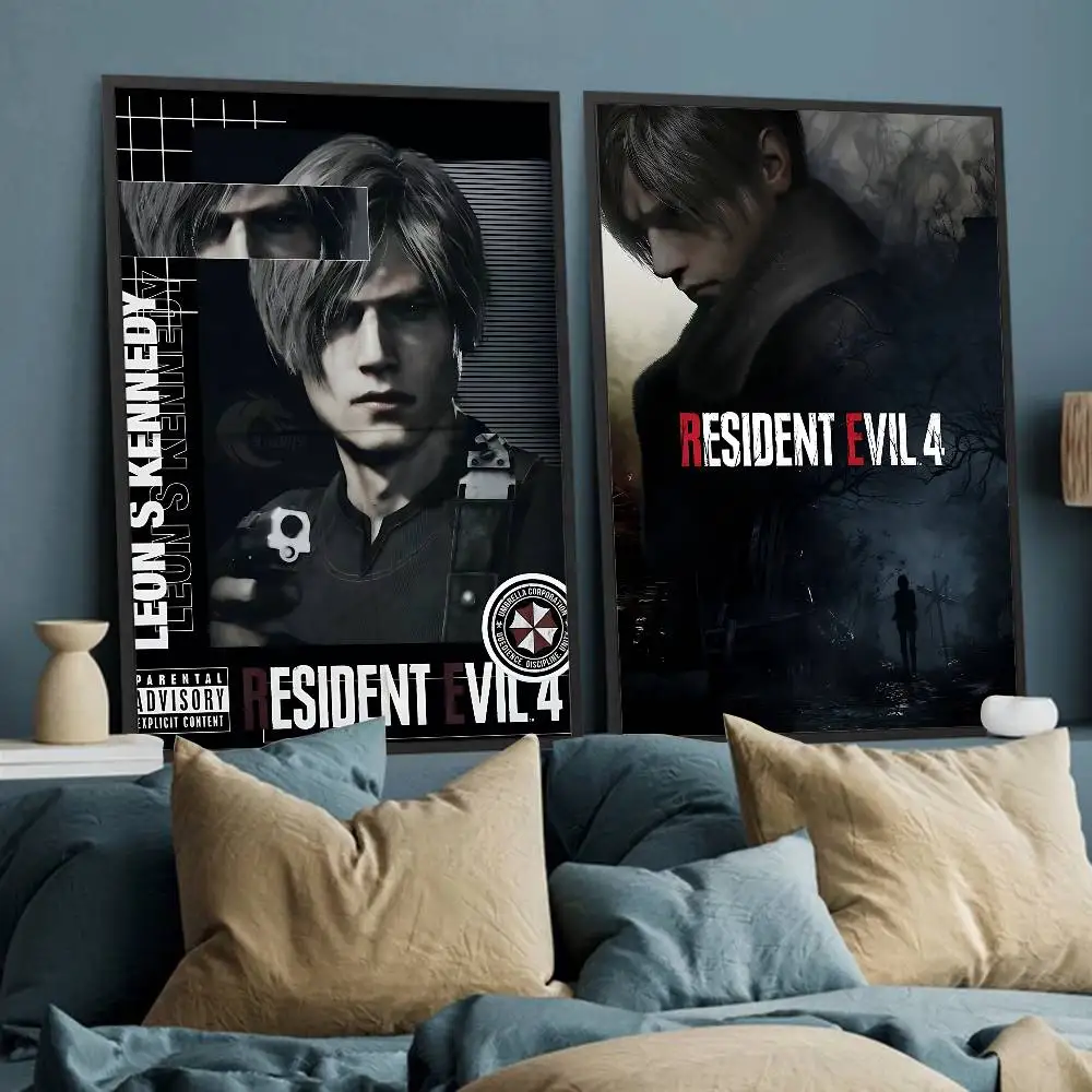 Game Leon Scott Kennedy Resident Evil Classic Movie Posters HD Quality Poster Wall Art Painting Study Nordic Home Decor
