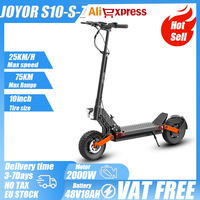 JOYOR S10S-Z Electric Scooter Dual Motor 1000W*2 60V 18Ah Battery 25km/h Speed 75km Range Foldable Escooter with Shock Absorptio