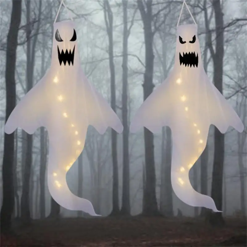 Halloween Large LED Light Hanging Ghost For Halloween Party Home Outdoor Indoor Decoration Glowing Spooky Lamp Horror Props 2024