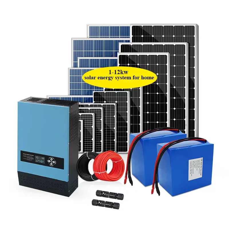 12kw Off Grid Solar Energy Storage System Complete Solar Panel Kit Pv System For Home