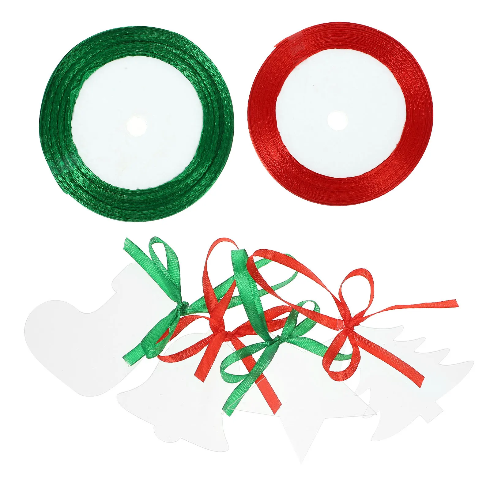 

20Pcs Christmas Acrylic Ornaments Transparent DIY Xmas Tree Hanging Decorations Holiday Wall Pendants Xmas Party Decor