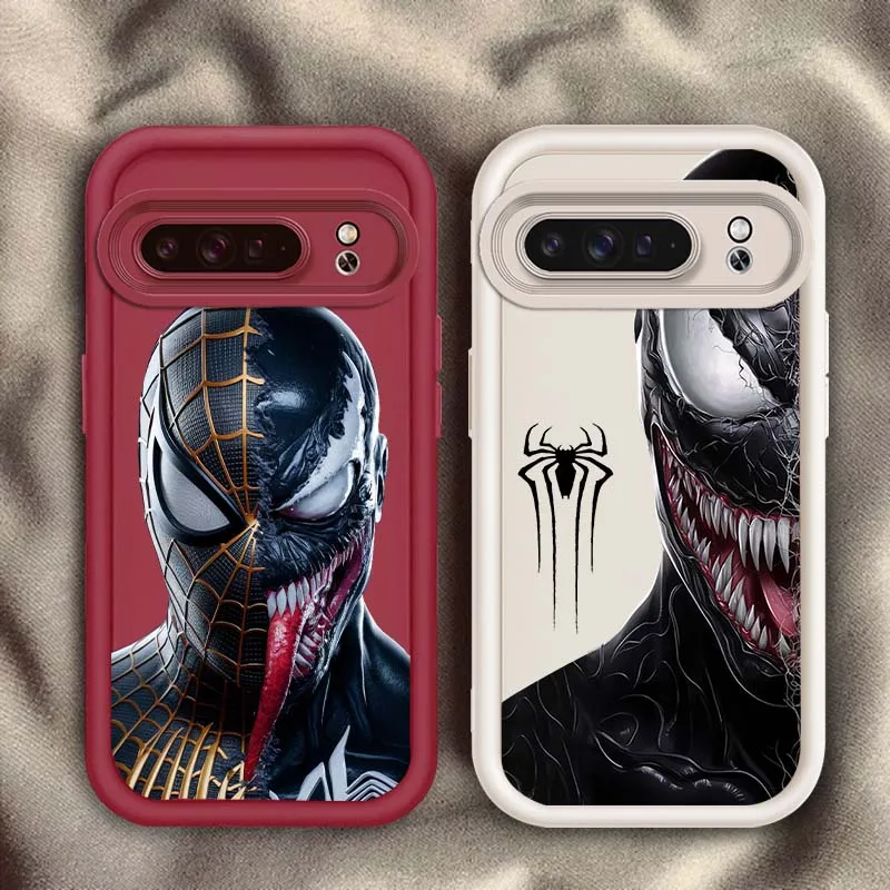 

Spider-Man Venom Cool Hot Art For Google Pixel 9 8A 8 7 7A Pro XL 5G Eye Ladder Soft TPU Shockproof Cover Phone Case
