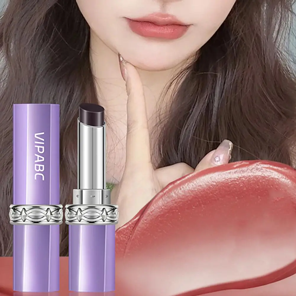 自然にインスパイアされた色が変わるフラワーゼリーリップスティックセット - 保湿、長持ち、温度に敏感なバームリップグロス