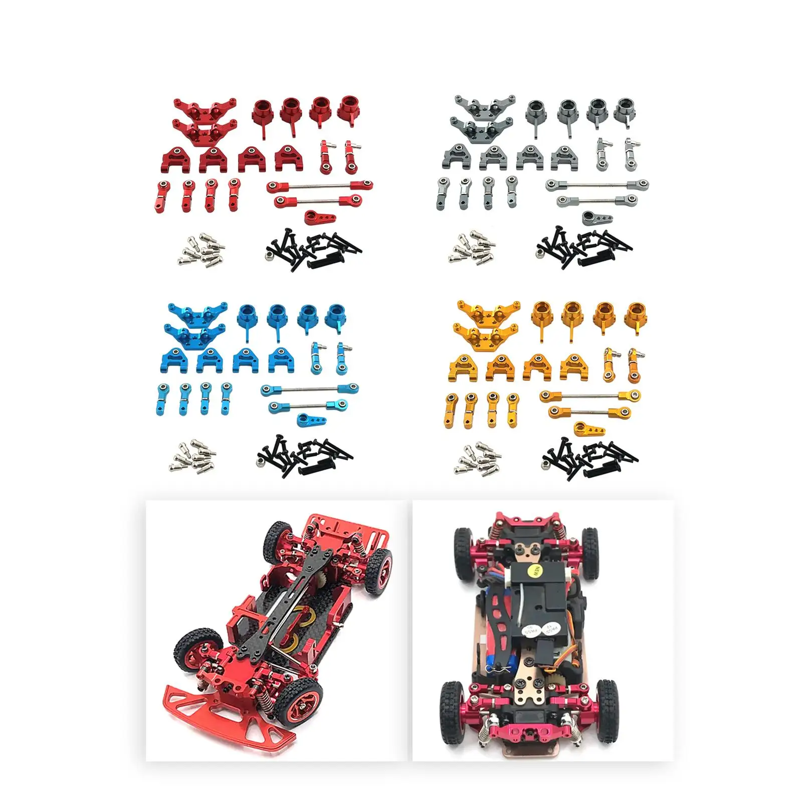 Juego de piezas de metal para brazos superiores e inferiores de coches Wltoys 1/28 P929 P939 RC