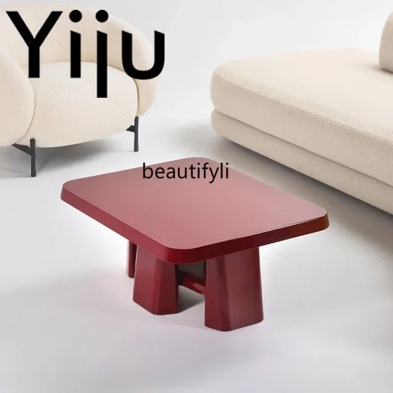 

xxzNordic simple light luxury medieval reception room living room coffee table sofa, minimalist round coffee table