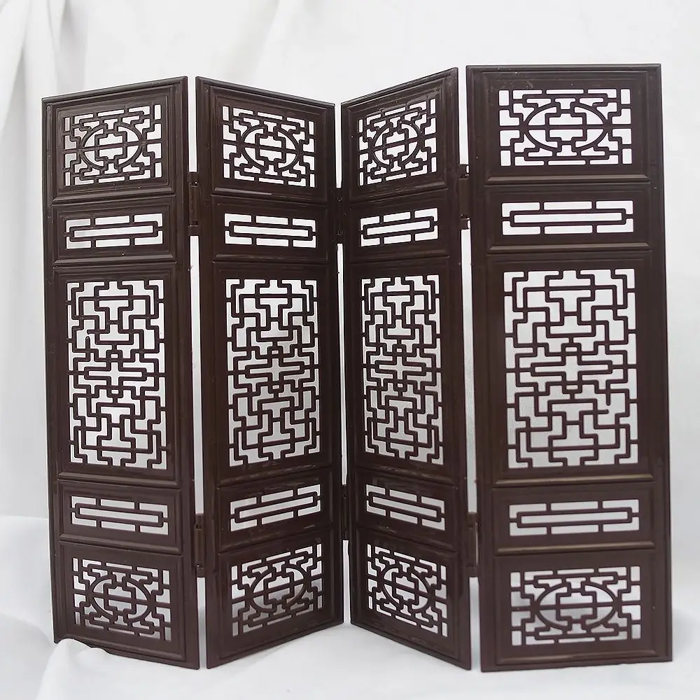 Decoration Props Retro Bjd Doll Accessories Screen Fan Chinese Style Decoration Props Plastic Doll Musical Instrument Model