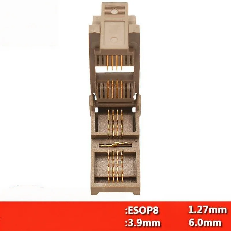SOP8 Flip Cover Kelvin Spacing 1.27MM Chip Programming Programmer IC Programming Socket Fixture