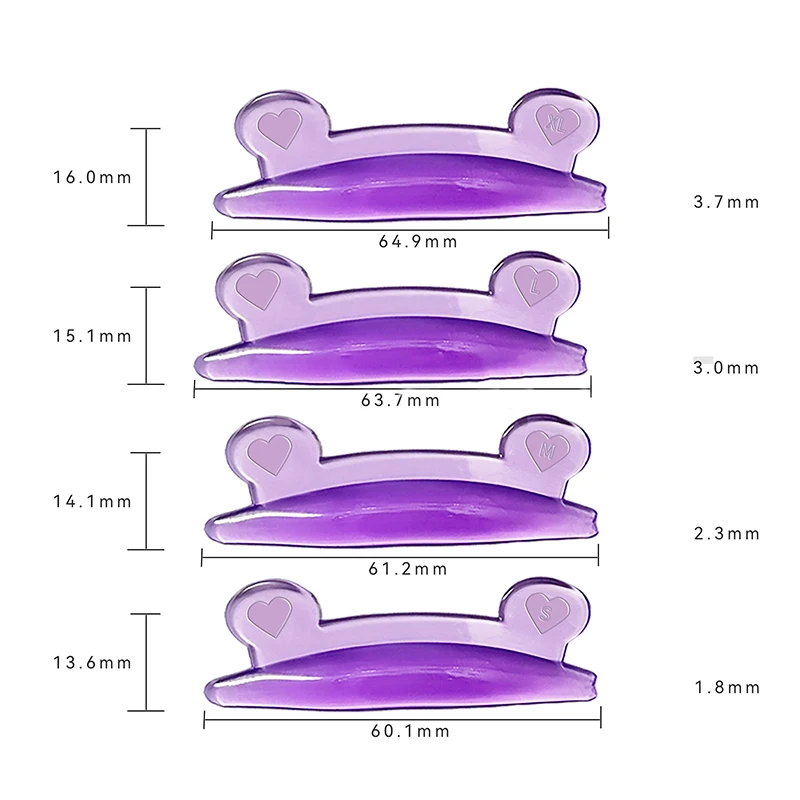 Almohadillas de silicona para levantamiento de pestañas, 4 piezas, forma de oso, rizador 3D, parches para los ojos, aplicador, herramientas, accesorios de extensión de pestañas