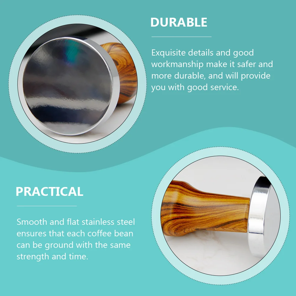 

Wood Grain Coffee Tamper Construction Ergonomic Design Smooth Flat Presser For Home Cafe Bar Use Coffee Bean