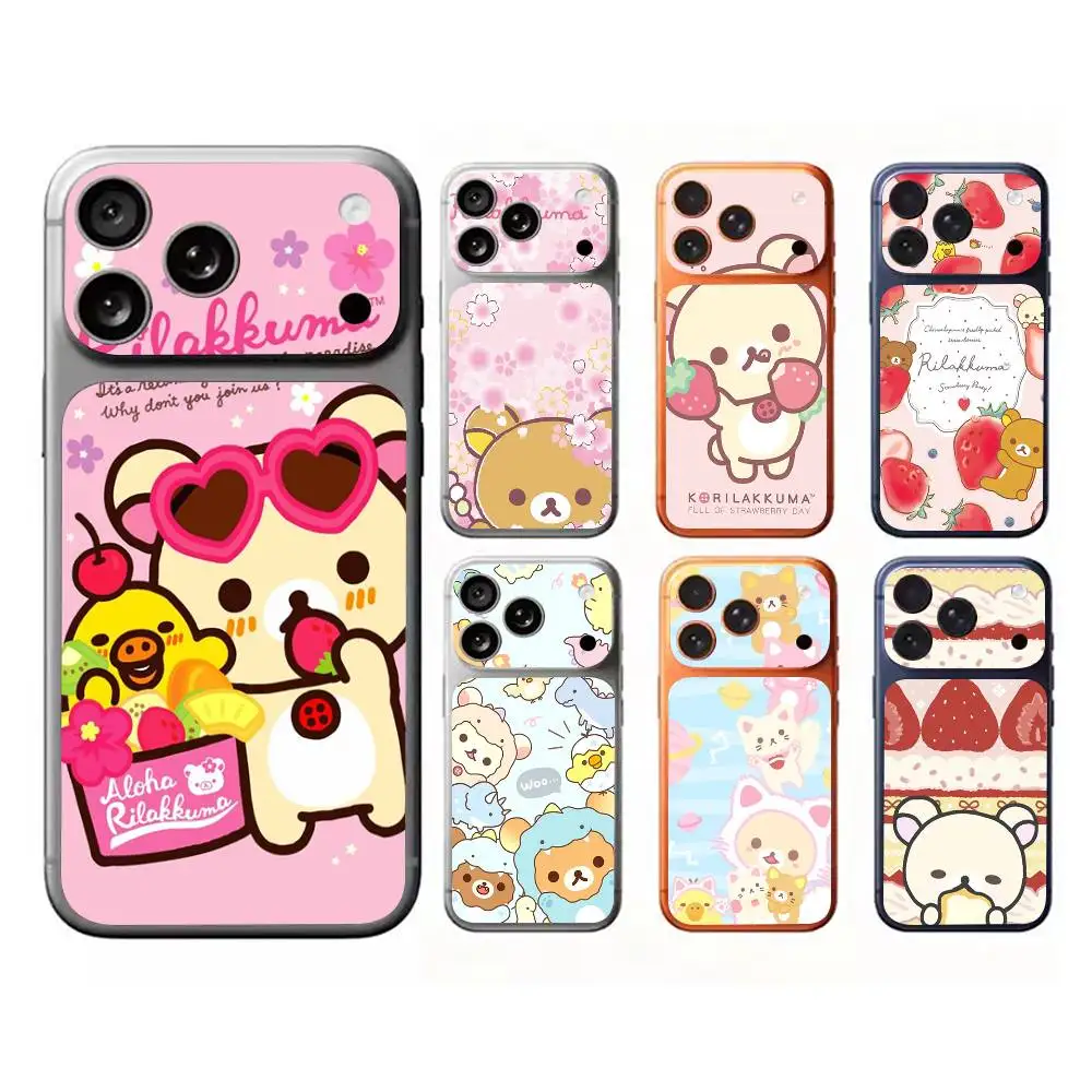 

Anime Cute Cartoon Rilakkuma Movie Colorful Back Skin Wrap Decal Sticker For IPhone 17 Pro 17 Pro Max