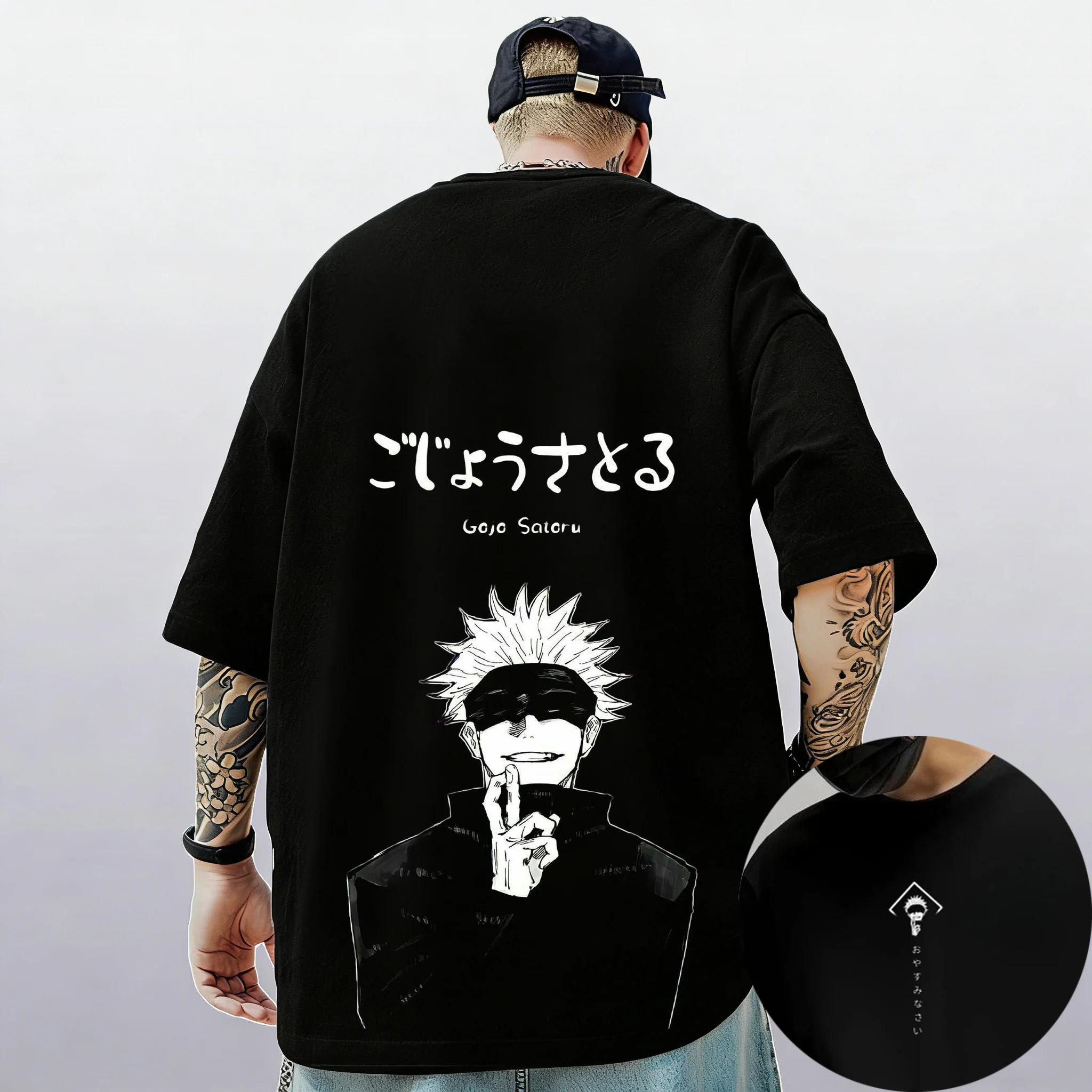 Gojo Satoru Jujutsu Kaisen Print Korte Mouwen T-shirt Katoen Kid Kleding Grappige Ronde Hals Harajuku Y2K Nieuwe Collectie Tee Tops - afbeelding 1