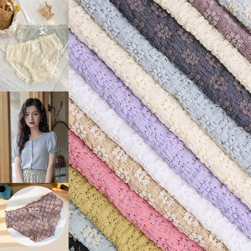 1 Yard 126cm Wide Stretch Lace Bubble Cloth DIY women\'s Clothing Spandex Underwear Wedding Crafts Sewing Accessories