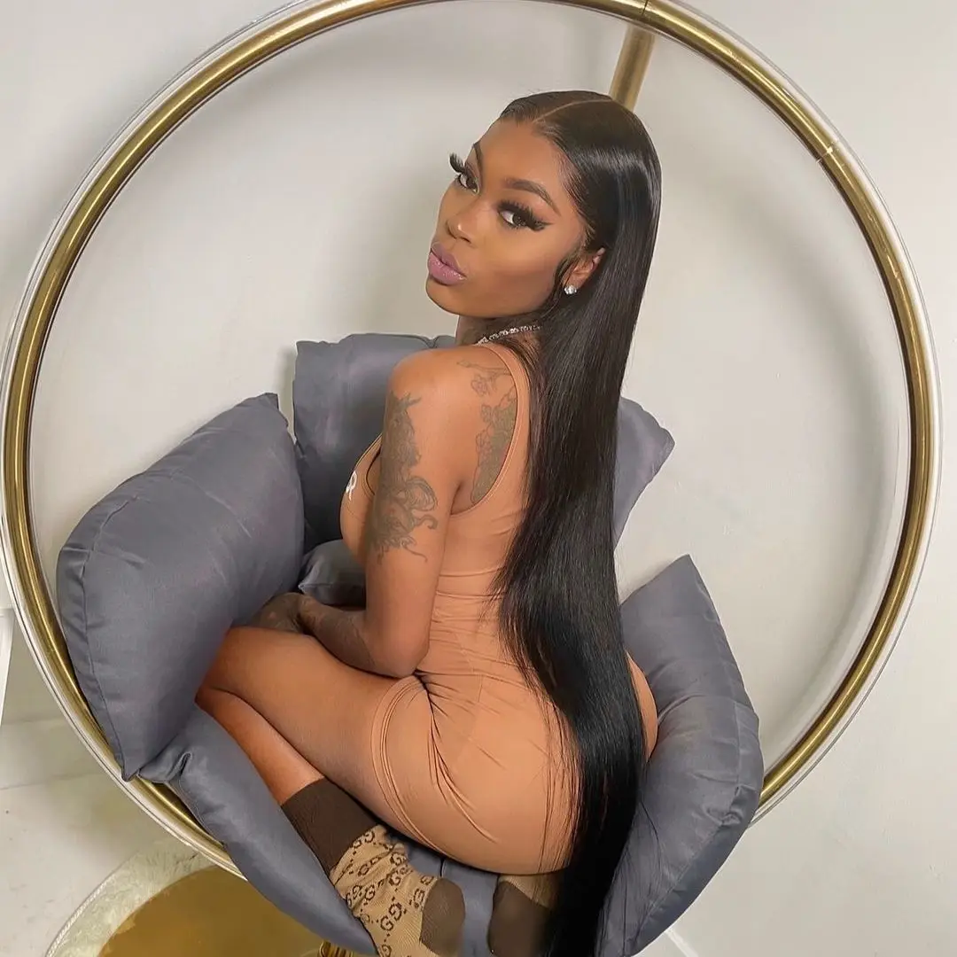 13x6 13x4 360 HD Transparent Lace Frontal Wig Bone Straight Straight Wig Brazilian Human Hair Wigs 200% 18 28 40 Inch Glueless Pre Cut Lace Pre Plucked For Women