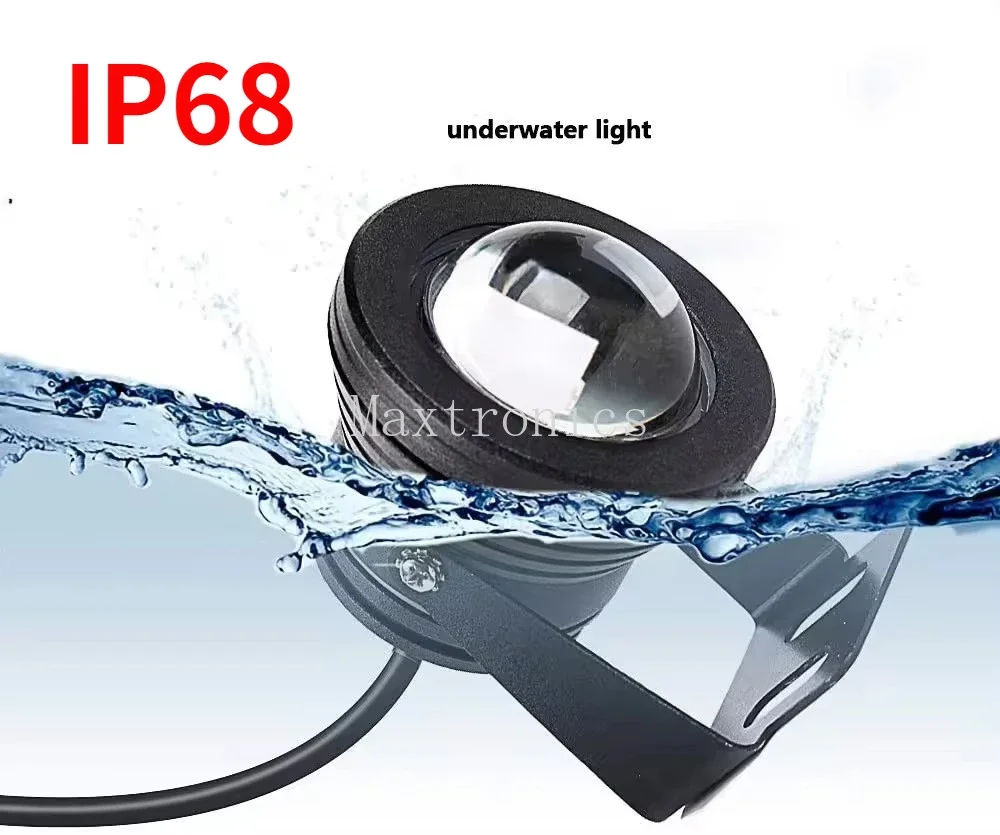 Imagem -03 - Lâmpada Led Subaquática para Paisagem Fountain Spotlight Rgb Branco Quente Vermelho Azul Verde Alto Ip68 10w dc 12v