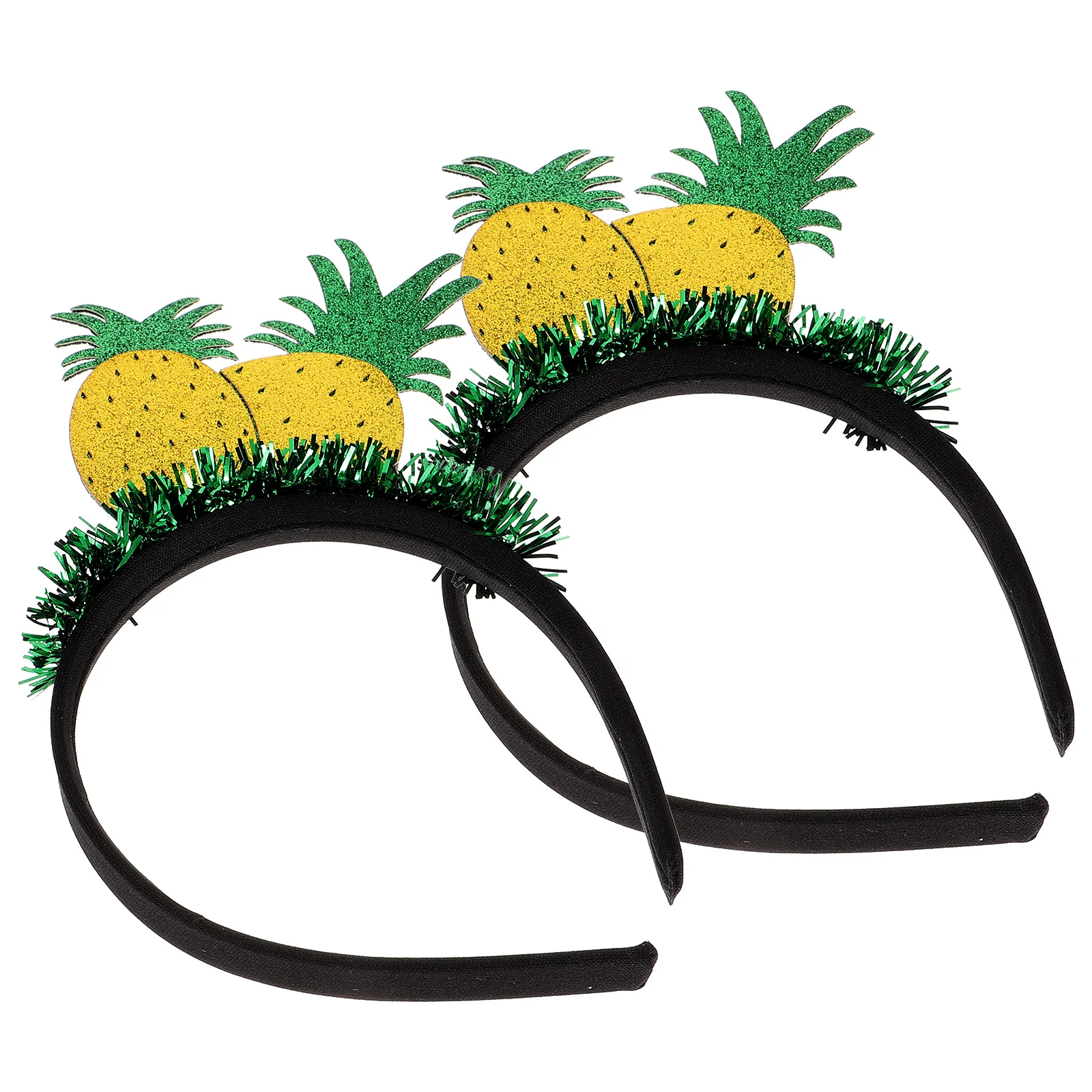 2 Pcs Headband Fruit Hair Hoop Party Hoops Women Headdress Lovely Headwear Girl Yellow Hairband Pineapple Hairhoop Greeter