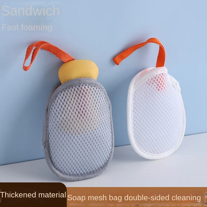 1~8Pcs New Foaming Soap Bag Net Mesh Massage Exfoliator Pouch Bathing Bubble Maker Cleaning Tool image 4