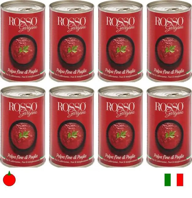 Tomatenmark Polpa di Puglia 400g X8-Rosso Gargano Italienisch