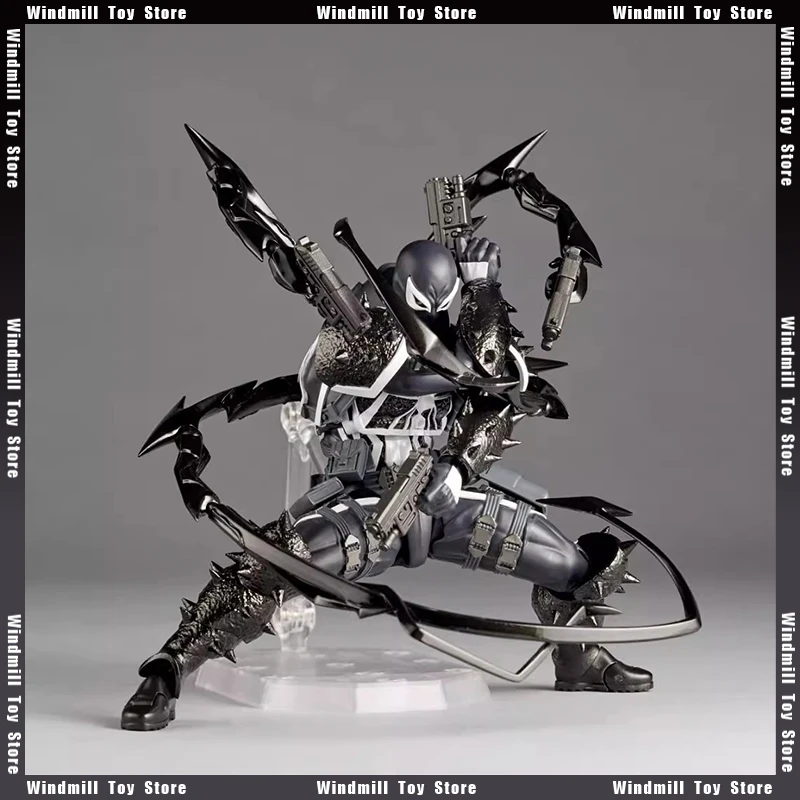 17cm Marvel Figure Venom Action Figure Yamaguchi Agent Anime Peripheral Pvc Movable Collection Model Toys Desktop Ornament Gifts