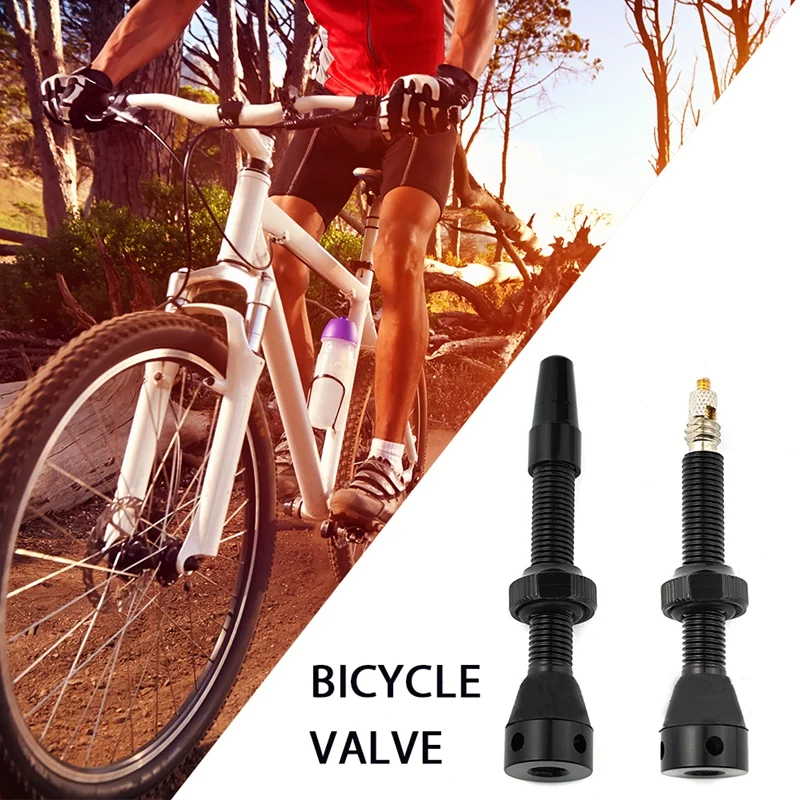 Tubeless Air Valve, MTB For Mountain Road Bike Tubeless Rim Valves Set Cycling Replacement Parts Attachment Red-60Mm Easy To Use