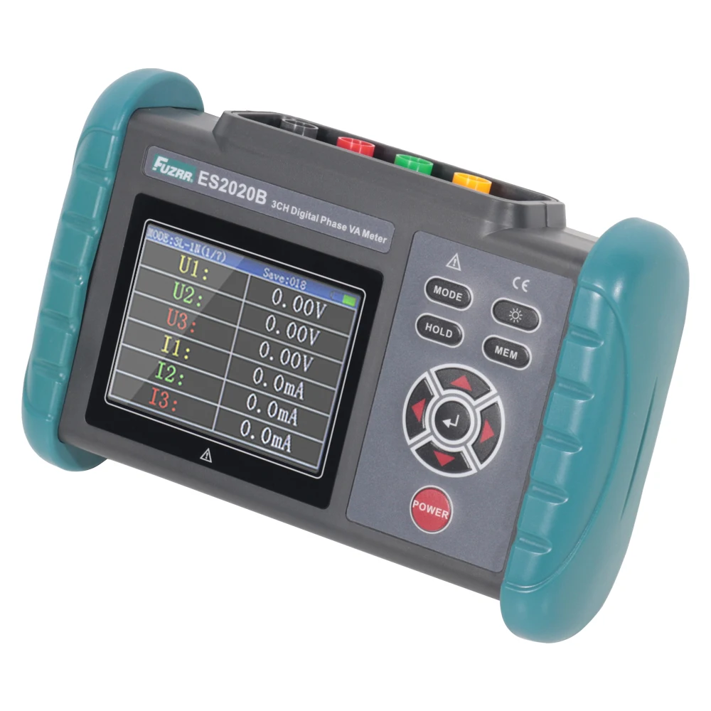 ES2020B Handhold Three-phase Voltammeter Double Clamp Digital Phase Voltmeter 600v 1200A