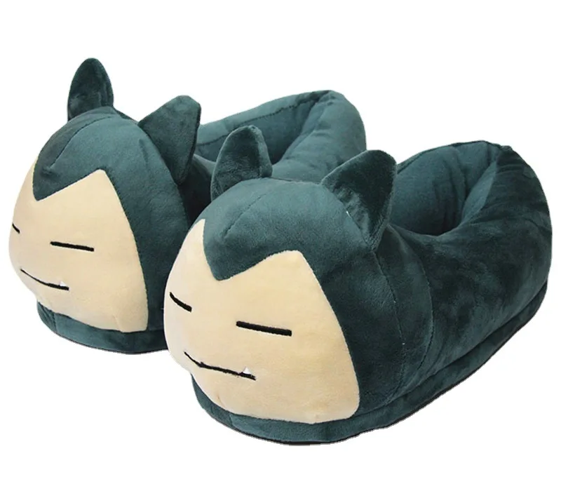 Pokemon Elf Kawaii Pikachu Slippers Snorlax Psyduck Anime Cartoon Shoes Warm Winter For Children Adult Gifts