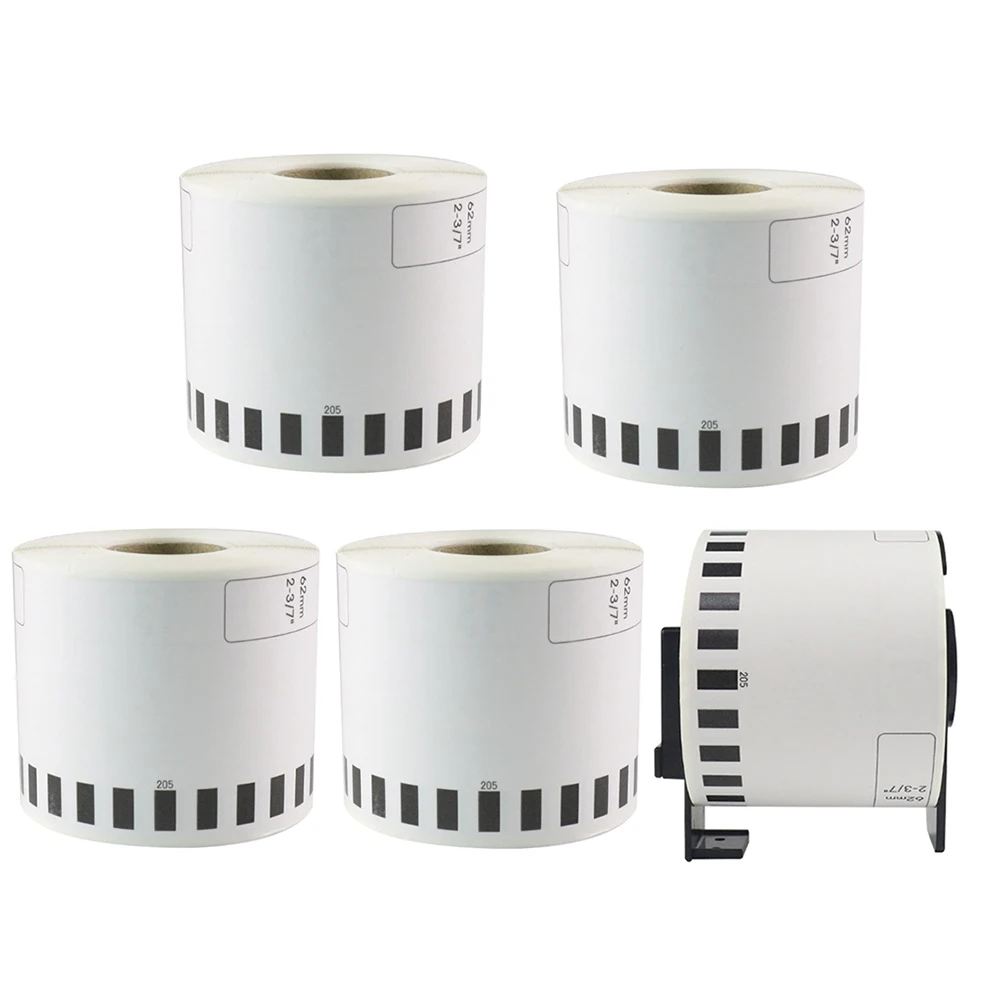 

1Set Refill Rolls Compatible DK-22205 62mmx30.48M Label Continuous Compatible for Brother Label Printer White Paper