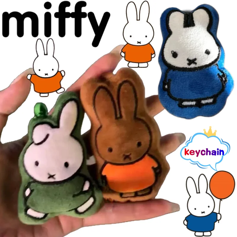 

New Miffy keychain creative high-value cartoon cartoon doll doll shape men's and women's schoolbag car pendant decorative gift