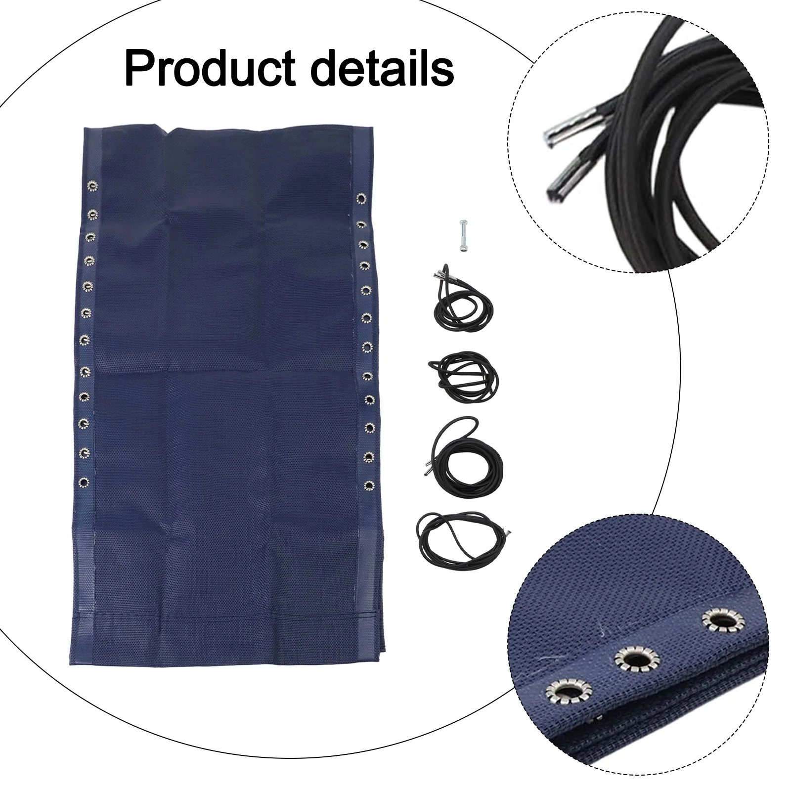 

Gravity Chair Recliner Replacement Fabric with 4 Elastic Ropes and Screws Weather Resistant Quick Dry Mesh for Outdoor Use