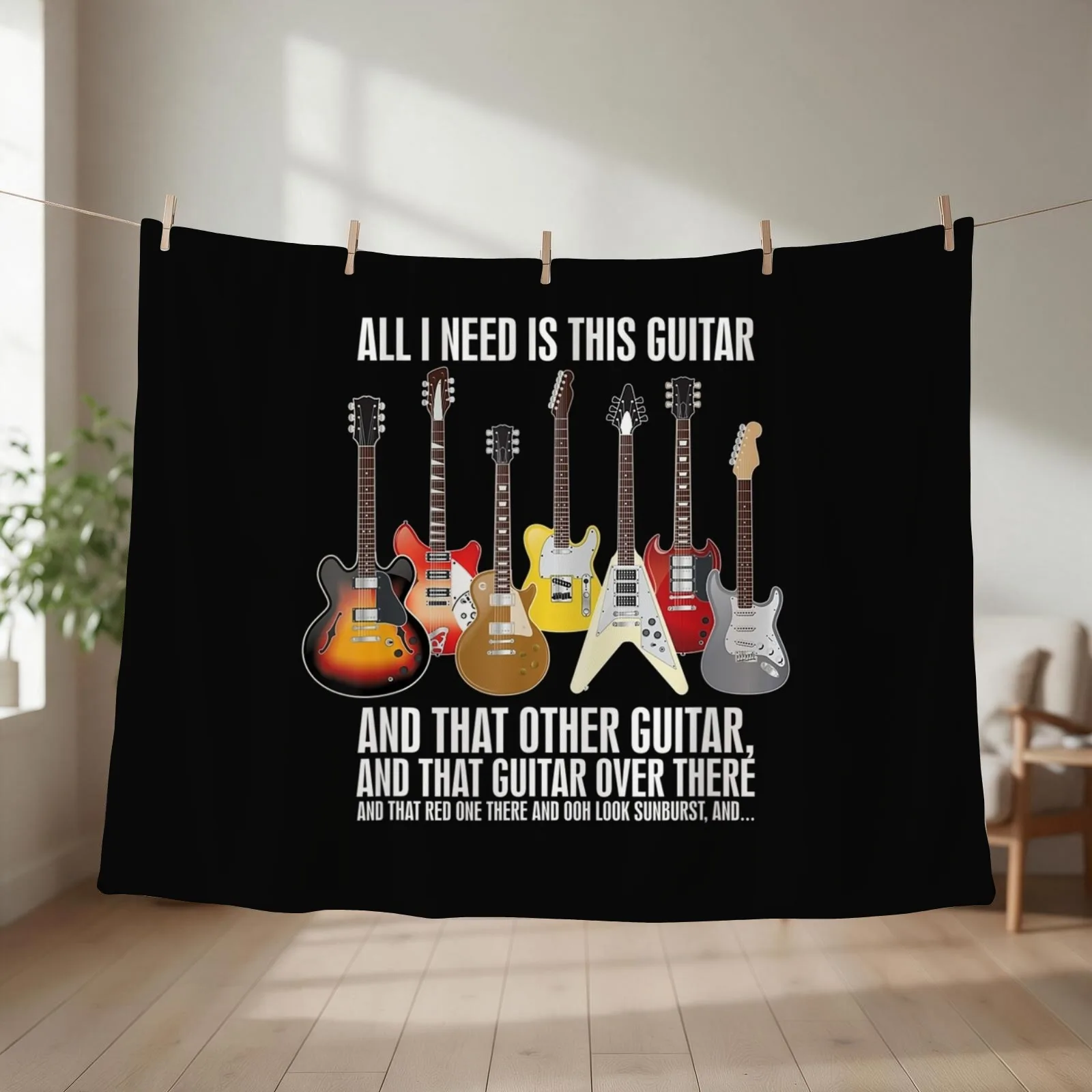All I Need is This Guitar Guitar Collector Electric Guitar TShirt121 Throw Blanket Cute Custom sofa bed Luxury Throw Blankets