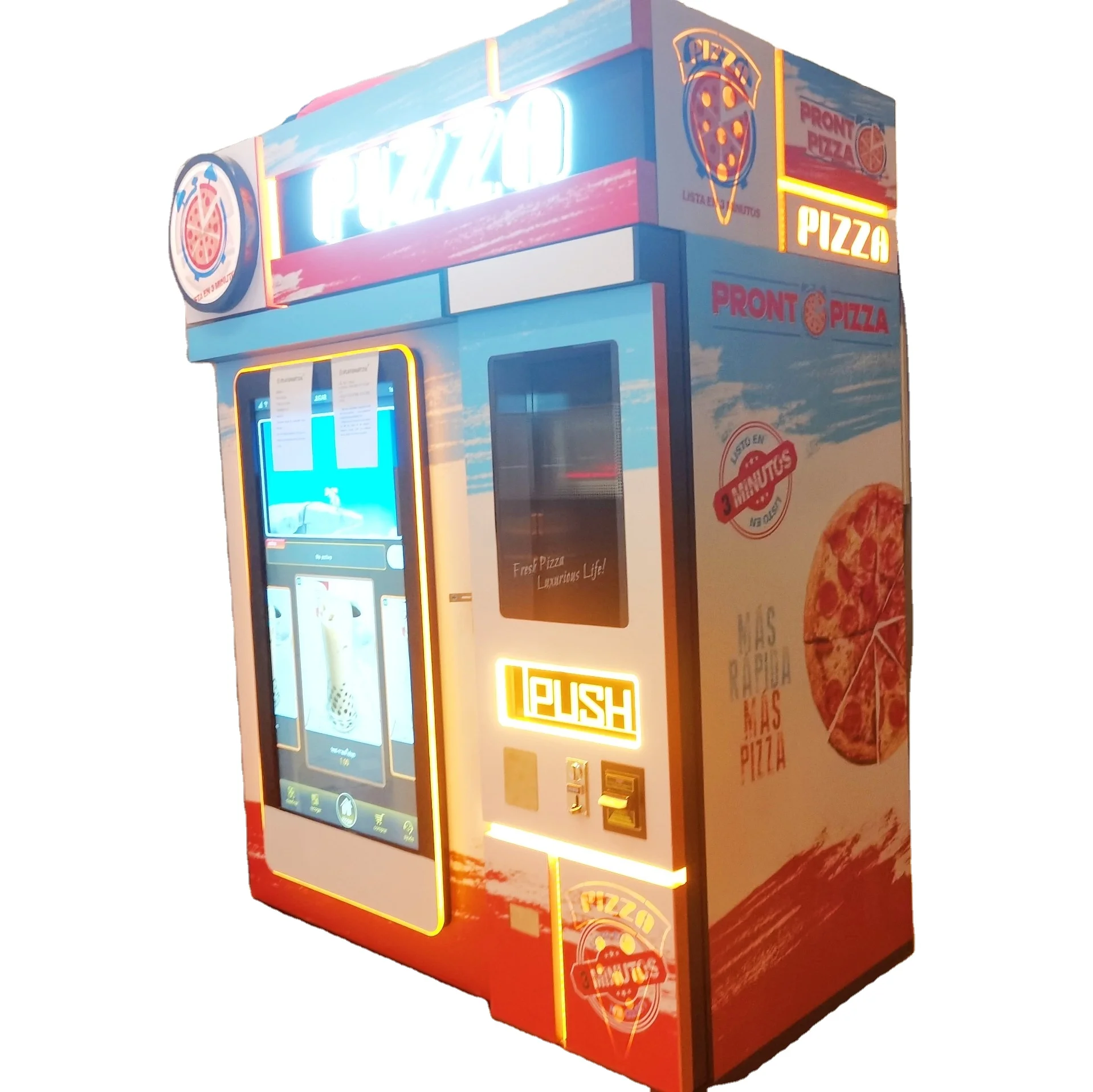 2023 new design OEM fried chicken vending machine instant food  pizza machine for sale