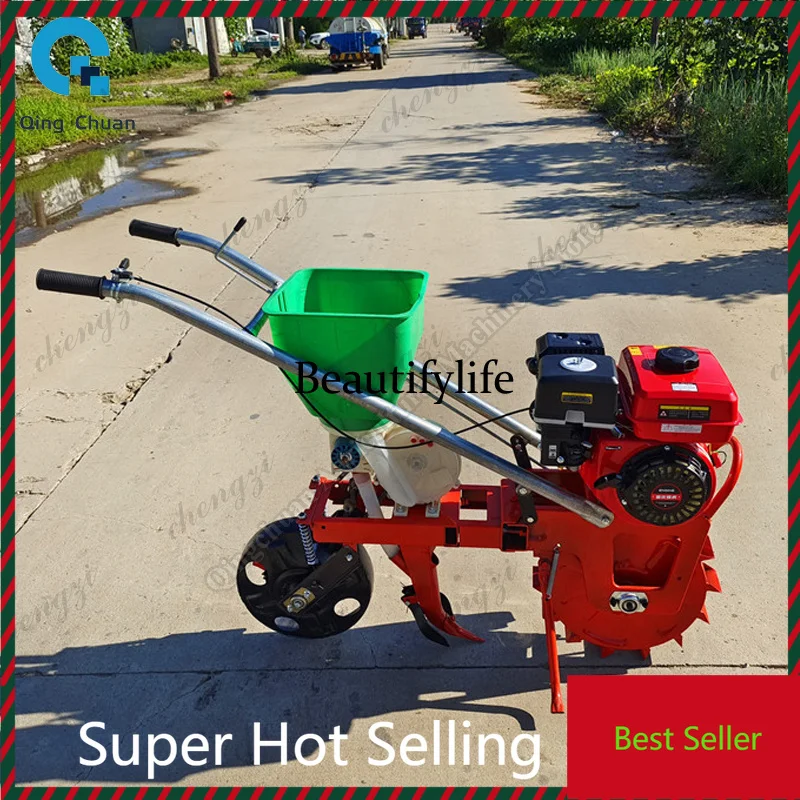 K182 Fertiliser Seed Drill Corn Planter Machine Peanut Fertilizer Power Tiller Corn Planter Soybean Multi-Function Seeder