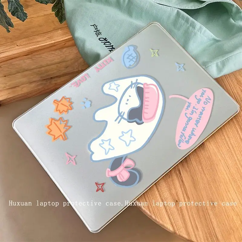 Cute Clear Kitten Case for Macbook Air Air 13.6 15 M5 M1 Pro 14 M4 M3 16 M2 Mac Crystal Clear Cover A2681 A3113 A2442 A2941 Slim