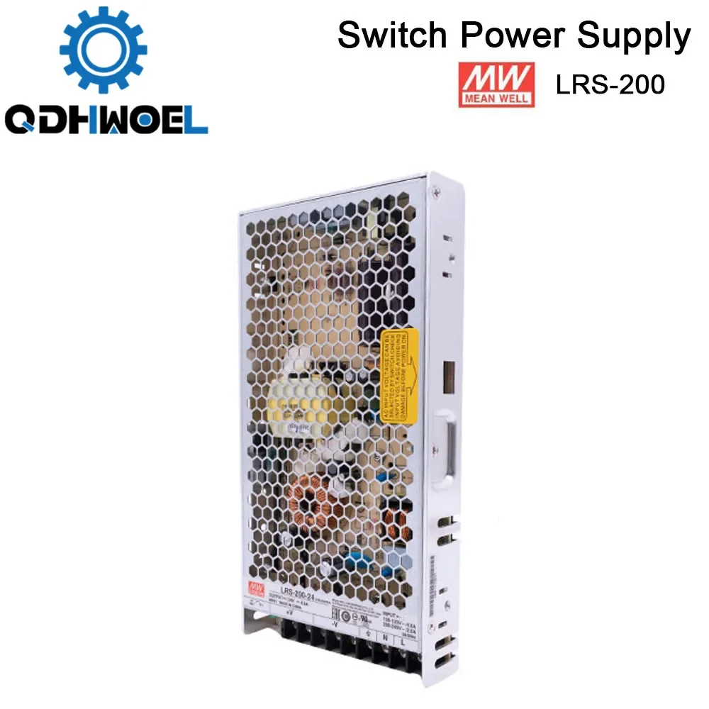 QDHWOEL Meanwell LRS-200 Switching Power Supply 12V 24V 36V 48V 200W Original Taiwan Brand LRS-200-24