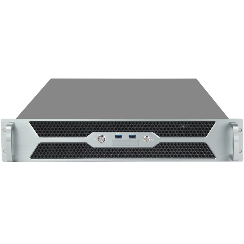 2U aluminum server Chassis new rack mount server case with USB3.0 up to 6*3.5