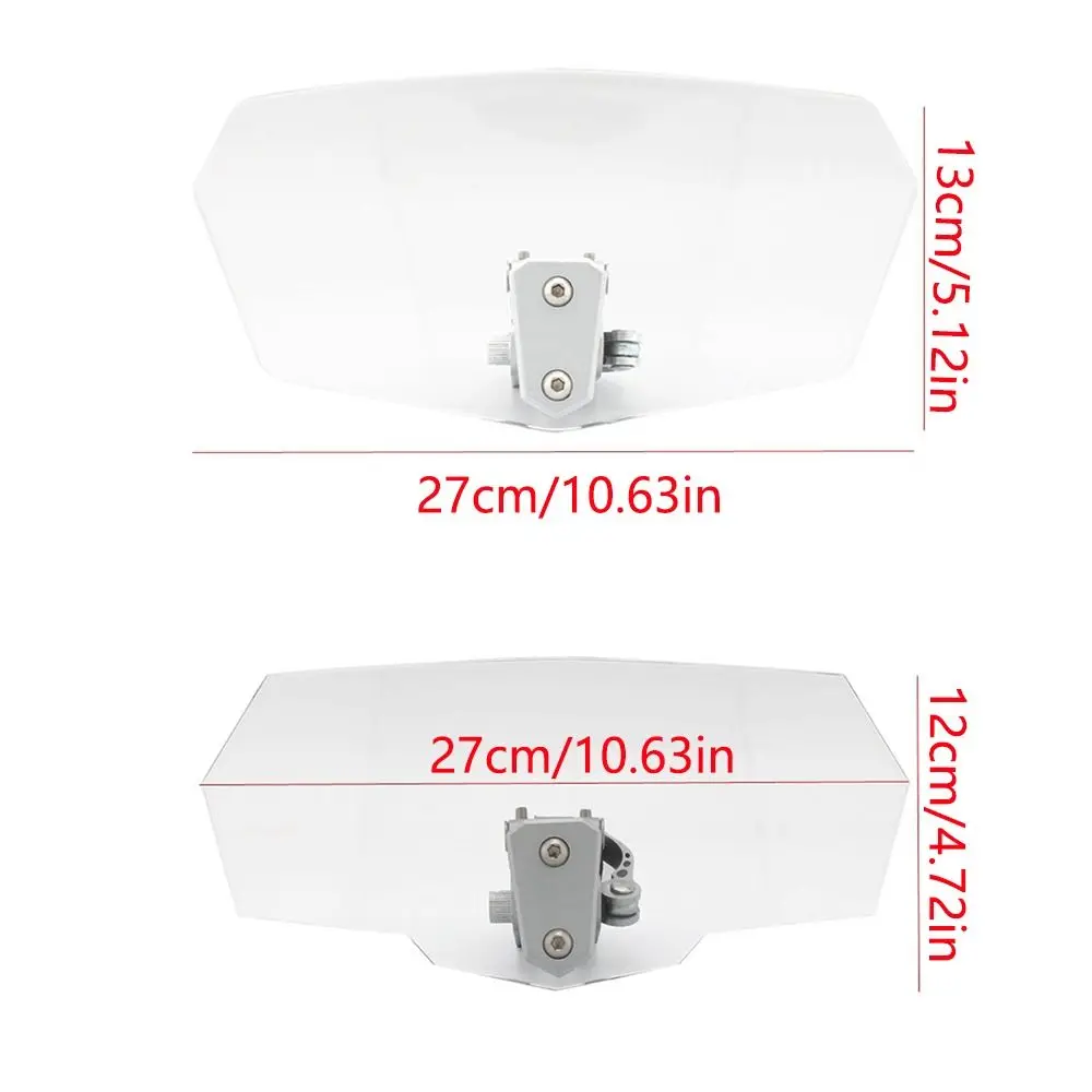 Heightened Motorcycle Windshield Clip On Transparent Moto Extension Windshield Clear View Modified Motorcycle Wind Screen