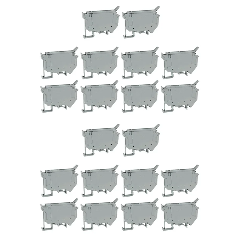 

ABMH-UK5-HESI UK5RD Without LED DIN Rail Fuse Terminal Base Disconnect Terminal Block Screw Clip (Pack Of 20Pcs,Grey)