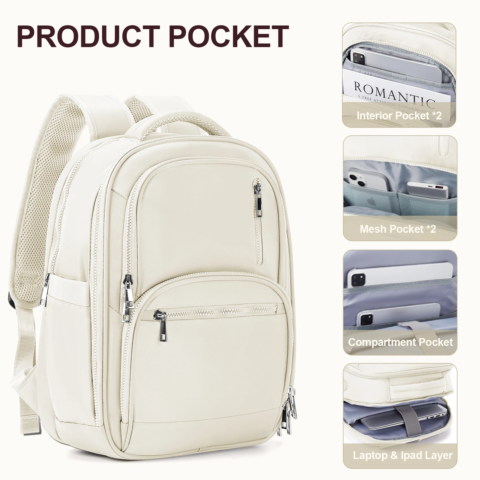 حقيبة ظهر للسفر، حقيبة ظهر متينة لشركات الطيران، حقيبة ظهر للزوجين في الحرم الجامعي الترفيهي، حقيبة ظهر متينة للنساء والرجال، حقيبة تخزين