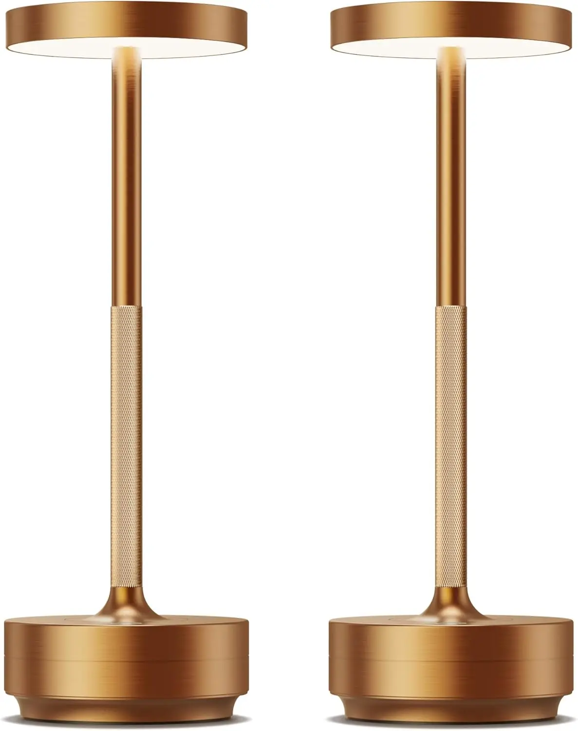 

2 Pack Rechargeable Cordless LED Table Lamp with Stepless Dimming, Memory, IP54 Waterproof for Outdoor Camping Patio