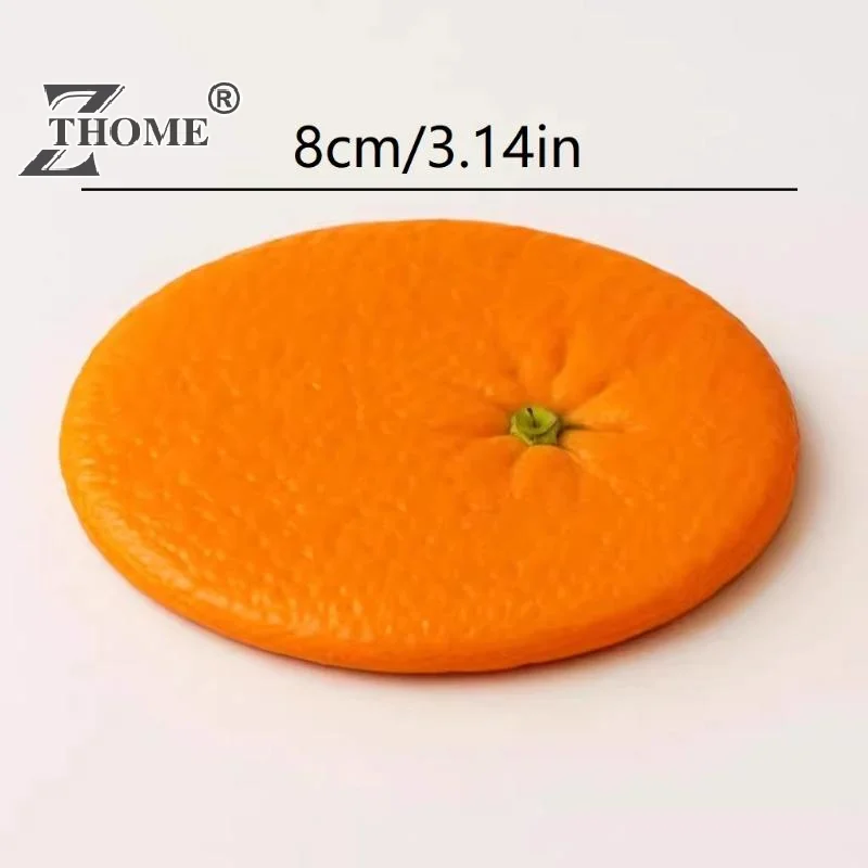 Creative Orange Acrylic Coaster Transparent Fruit Antiscald Heat Insulation Pad Home Desktop Decoration