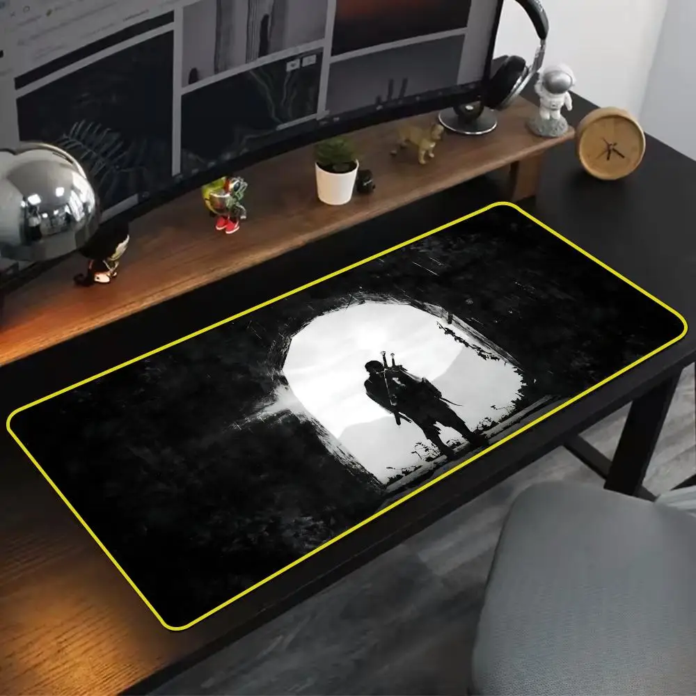 Cool Middle earth Mouse Pad 90x40cm Yellow Colorful Lock Edge Pure Natural Rubber Desktop Anti slip Large Mouse Pad