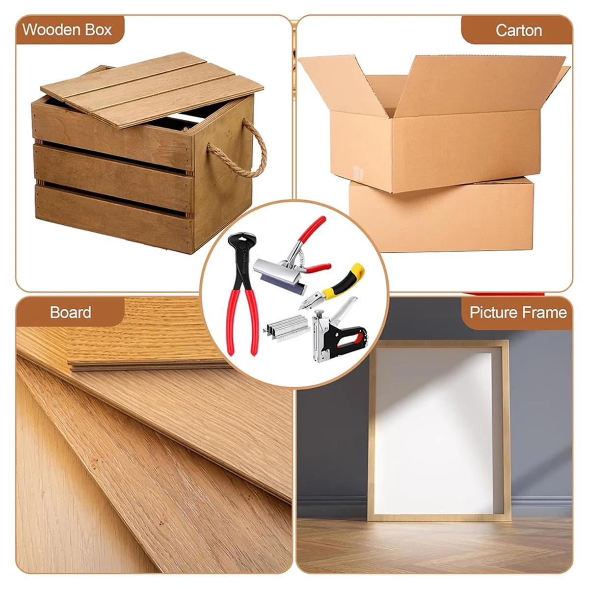 A20M Heavy Duty Canvas Stretching Pliers with End Cutters and Staple Remover with 600 Staples, Canvas Stretching Pliers