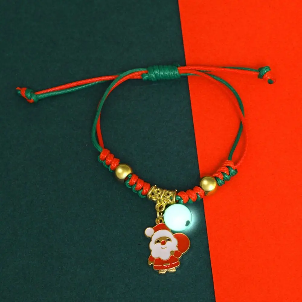 Ogniowa Świecąca Bransoletka Świąteczna Łoś Płatek Śniegu Wesołych Świąt Bransoletka Noctilucent Snowman Advent Wreath Xmas Bracelet