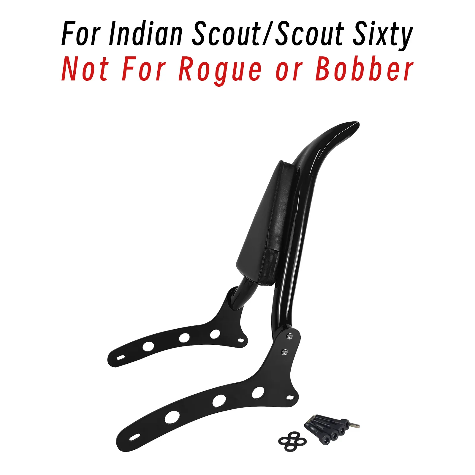 

For Indian Scout 2015-2024 Scout Sixty 16-24 ABS 19-20 Motorcycle Backrest With Luggage Rack Sissy Bar [Not For Bobber or Rogue]