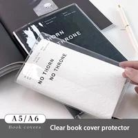 Estuche de libro transparente de PVC A5 A6, cubierta de protección impermeable para libros, suministros de papelería para escuela, oficina y escuela