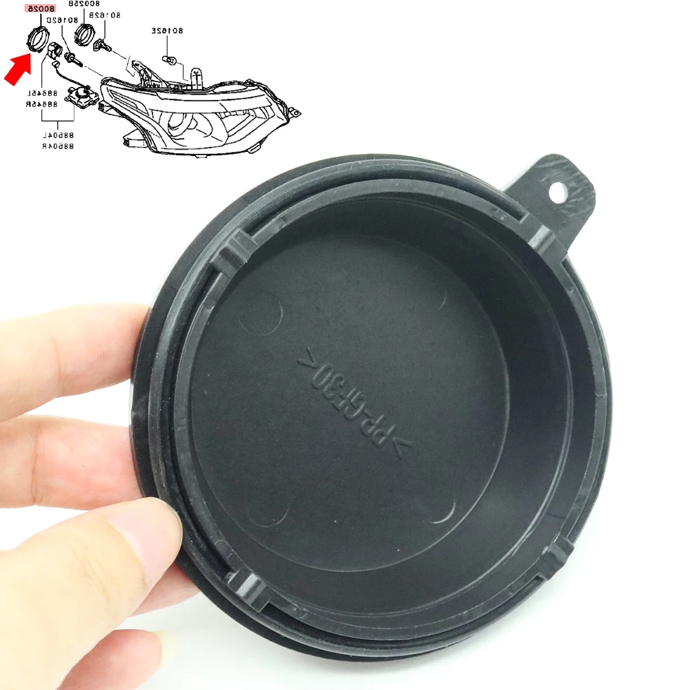 

For Mitsubishi Outlander GF8W CW6W Lancer Evolution EVO Galant Fortis CZ4A Car Headlamp Bulb Cap Waterproof Headlight Dust Cover