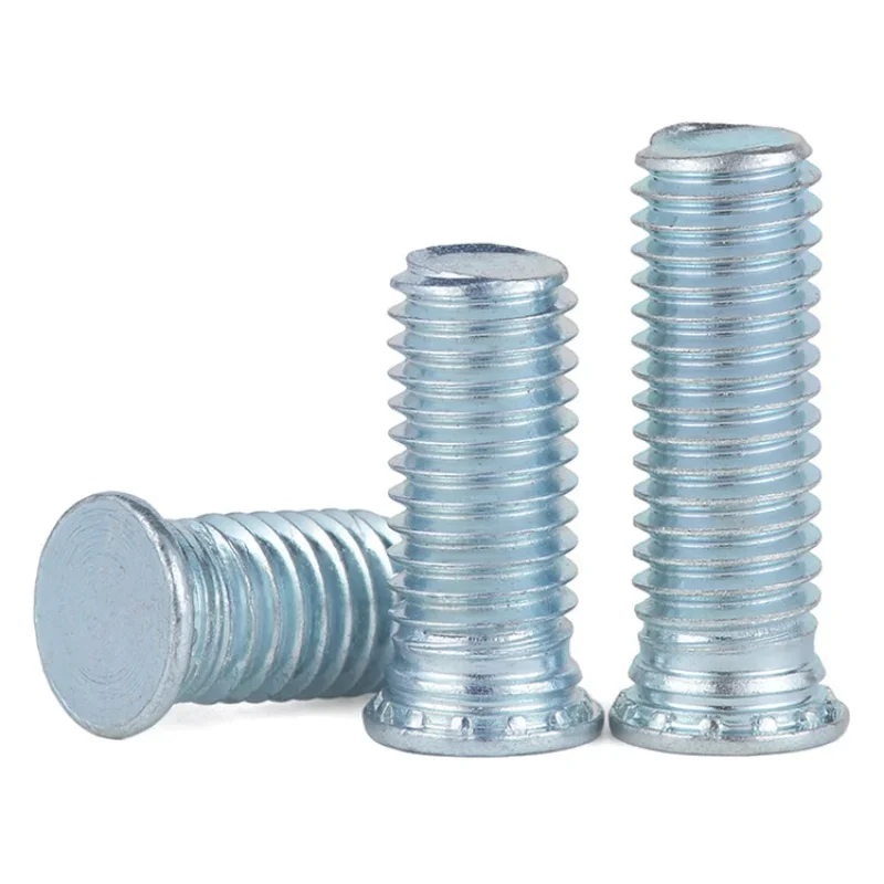 Zinc Plated Carbon Steel Flush Head Self Clinching Studs FH/FHS, Pressure Rivet Screw Fasteners M2.5 to M10