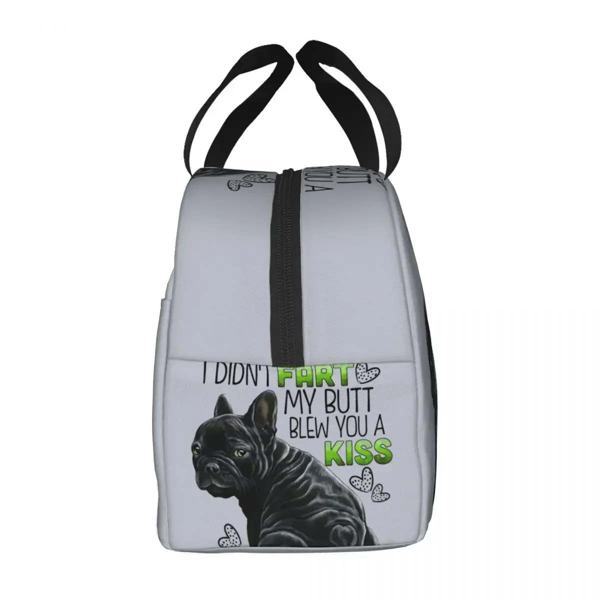 French Bulldog Insulated Lunch Bag Resuable Cooler Thermal Food Frenchie Dog Print Lunch Box For Women Work Picnic Tote Bags