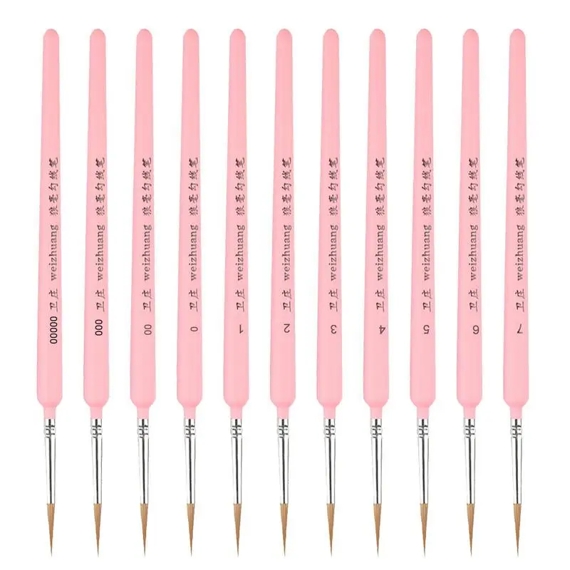 

Detail Paint Brush Set 11pcs Detail Fine Tip Paint Brushes Set Professional Miniature Brushes For Watercolor Acrylic Painting