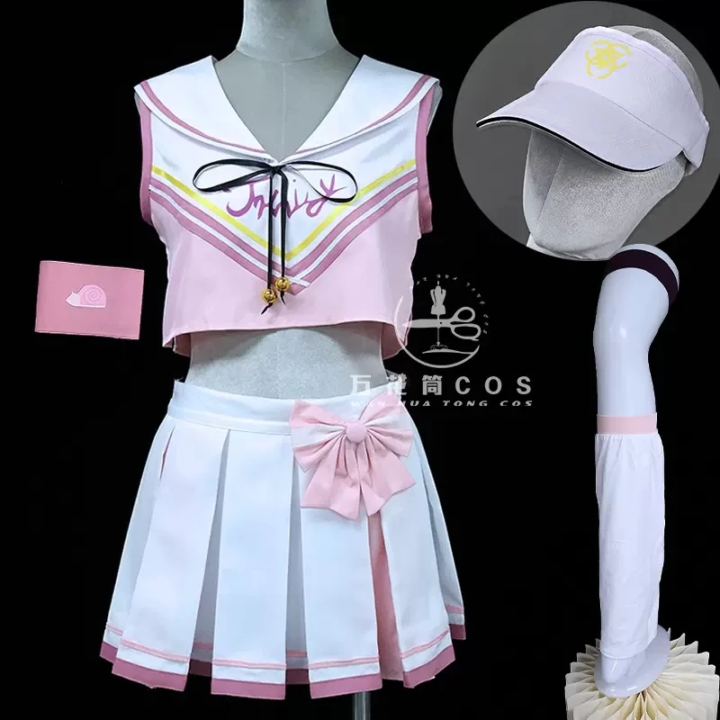 Blue Archive Shimoe Koharu Cosplay Costume Cheering Team Uniforms Girls Halloween Party Carnival Roleplay Outfit Wig Wings Halo