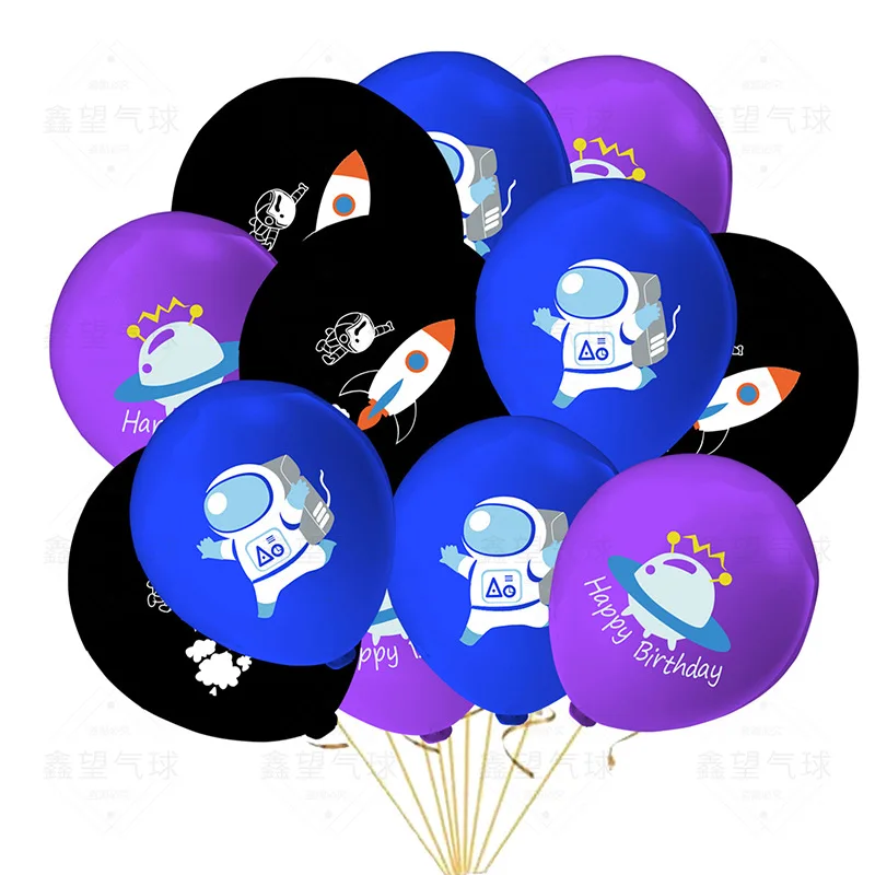 Weltraum-Ballons Latex Galaxie Weltraum-Themenparty-Zubehör 12 Zoll Latex-Ballons Rakete Astronaut Ballon Kinder Geburtstagsparty Dekoration – Detail 3